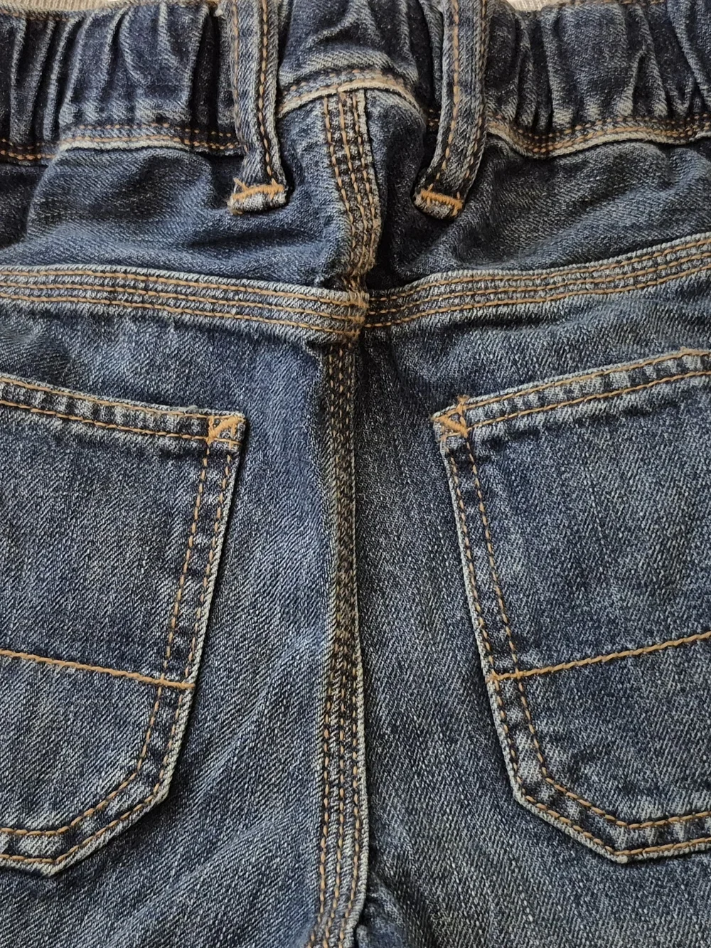 GAP Kids Dark Blue Elastic-Waist Denim Shorts